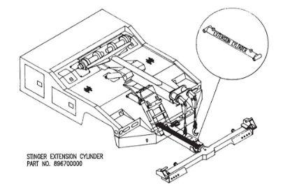 Picture of Miller Wheel Lift Extend Cylinder Vulcan 896 / 897