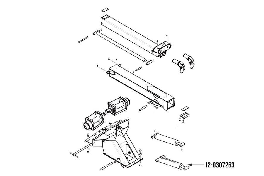 Picture of Miller Boom Lift Cylinder 5" Bore Century 614 Series after Serial No. 446102