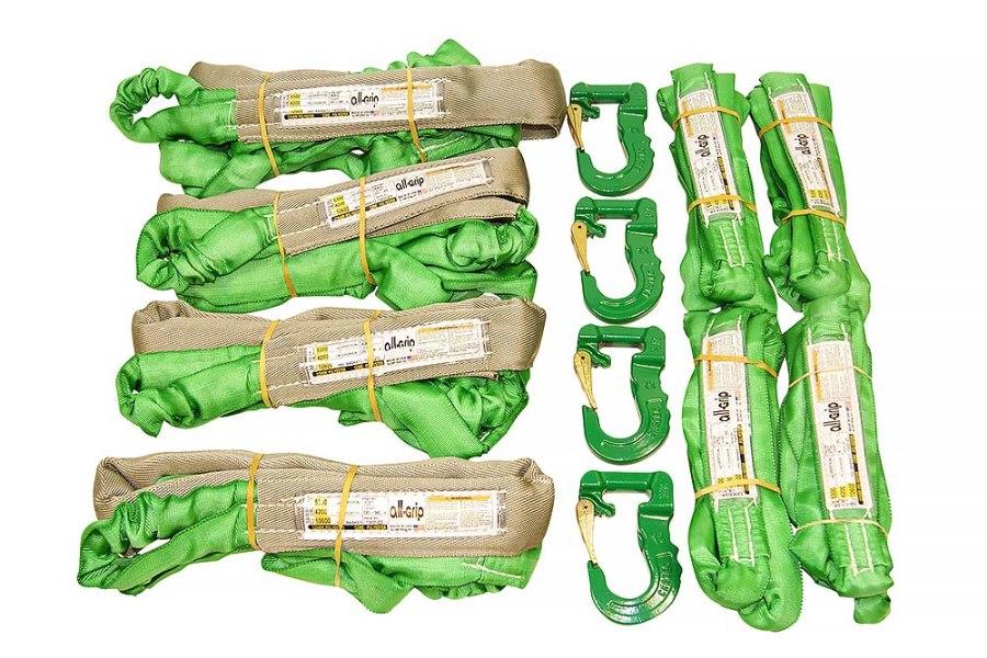 Picture of All-Grip Spreader Bar Sling Kit 4 Round Slings and 4 Adjust-A-Grips