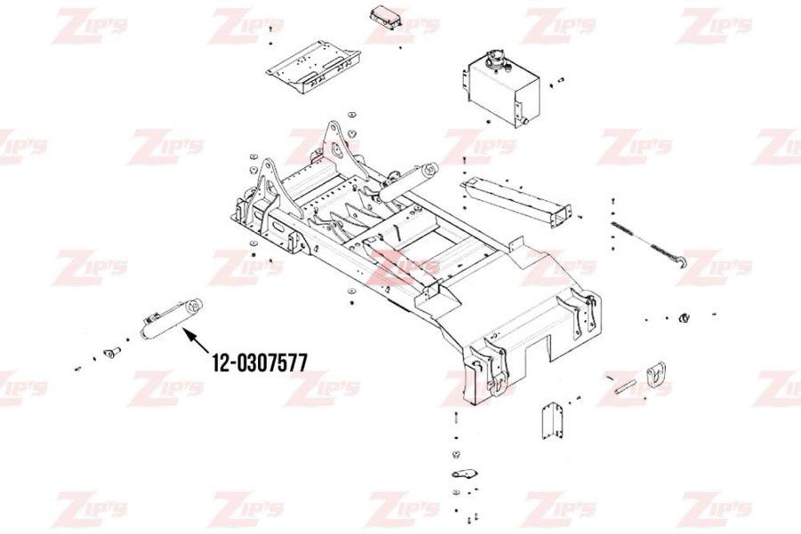 Picture of Miller Boom Lift Cylinder 4" x 17.75" Century Modular 400 and 600 Series