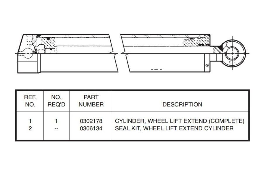 Picture of Miller Wheel Lift Extend Cylinder