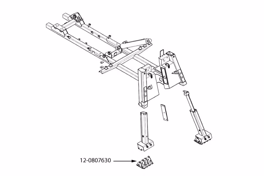 Picture of Miller Lower Spade Pad Weldment Century Heavy Duty Wreckers