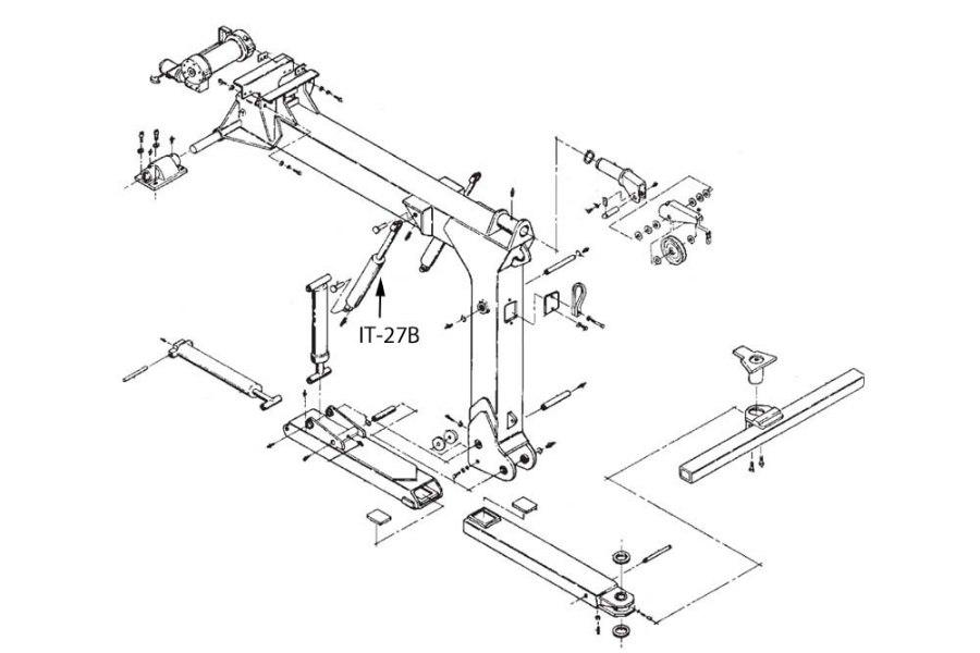 Picture of Miller Boom Lift Cylinder Century 211 / 212 300 Series Challenger 4300 Express Champion 101 Eagle (replaced by 12-0303992)