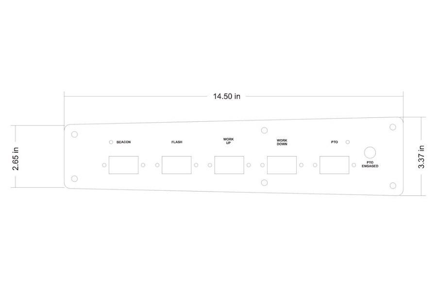Picture of Power Up 5 Switch Panel '98 - '04 Freightliner FL60
