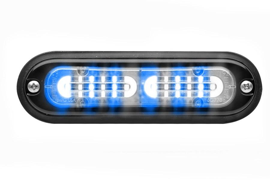 Whelen Ion T-Series Duo Color Super LED Lighthead with Clear Lens Additional Angle