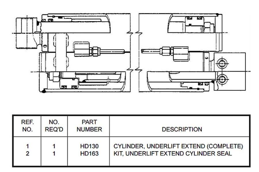Picture of Miller Wheel Lift Extend Cylinder Seal Kit Century 712 and 716