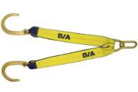 B/A Products Low Profile V-Strap Assembly with 8" J Hooks