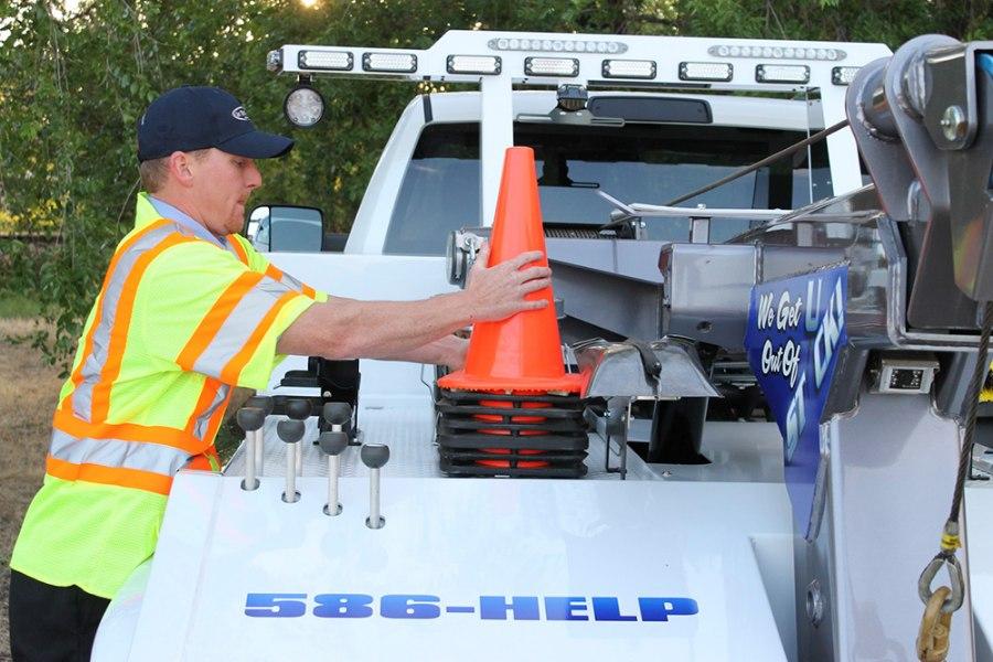 Picture of In The Ditch 28in Aluminum Vertical Safety Cone Holder