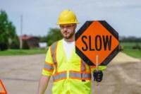 Kishigo Stop/Slow Sign w/ 12" Hardwood Dowel Additional Angle
