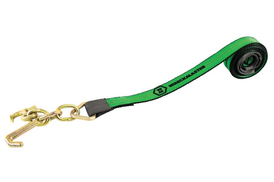 Picture of WreckMaster Replacement Tie-Down Strap with Mini J and R Hooks and Cordura WearPad