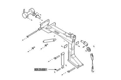 Picture of Miller Rod End Wheel Lift Tilt Cylinder Pin Vulcan 805