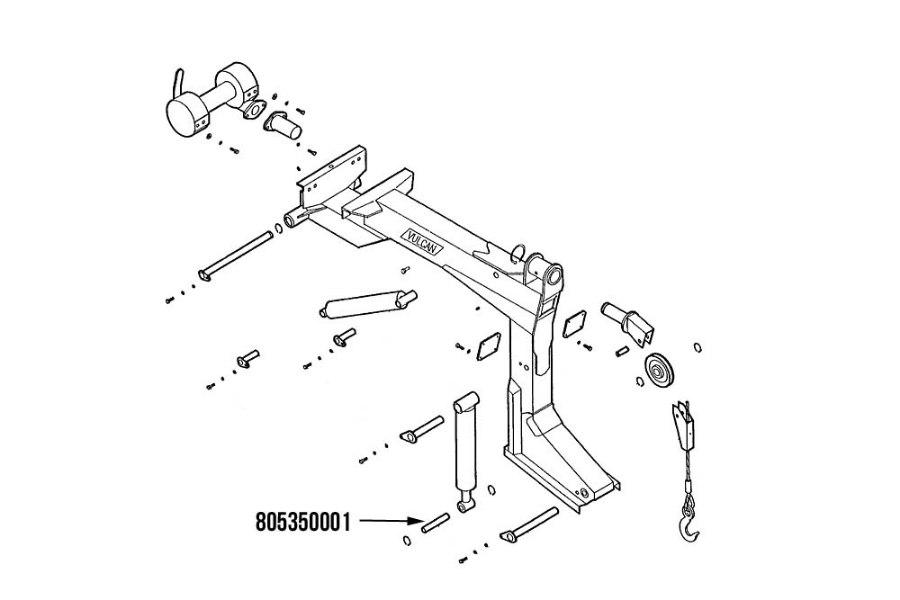 Picture of Miller Rod End Wheel Lift Tilt Cylinder Pin Vulcan 805