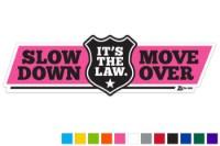 Picture of Zip's Reflective Vinyl Pylon Decal - Slow Down Move Over It's The Law