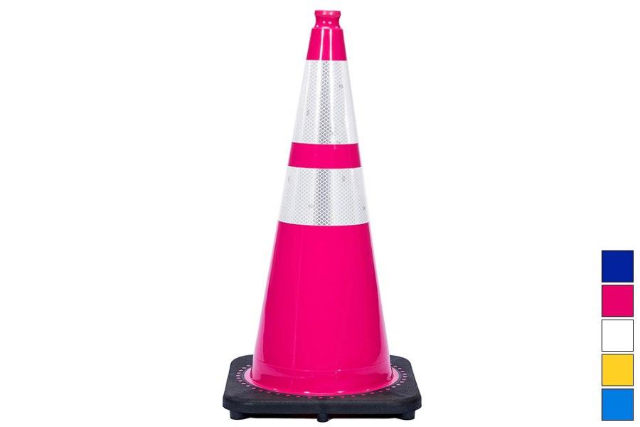 Picture of JBC Revolution Series Colored Reflective Traffic Cone-Dual Reflective Strip
