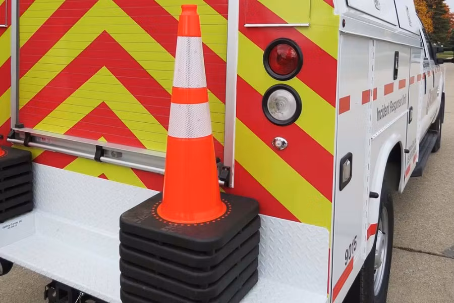 Picture of JBC Revolution Series Orange Slim Body Reflective Recessed Traffic Cone