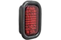 Picture of Maxxima 10 LED Rectangular S/T/T Light w/ Short Wire and Grommet, Red Lens