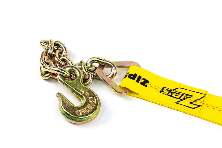 Picture of Zip's 4" Winch Straps with Chain and Grab Hook