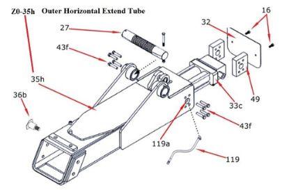 Picture of Zacklift Z303 Outer Horizontal Extend Tube
