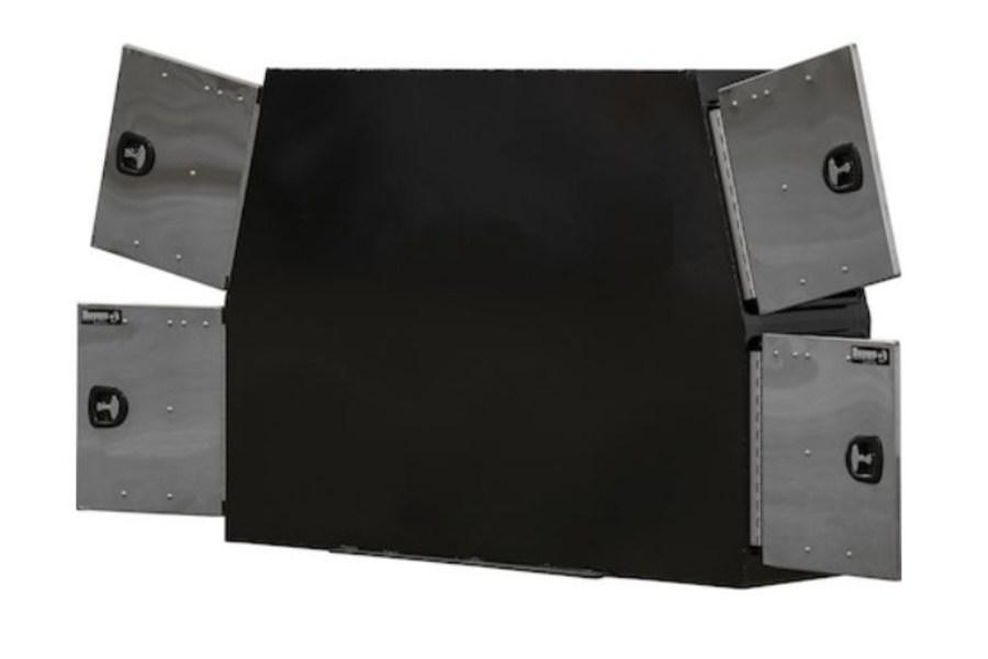 Picture of Buyers Black Steel Backpack Truck Box w/Stainless Steel Door and Flat Floor