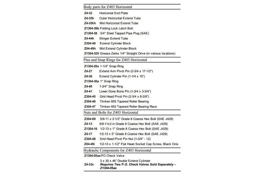 Picture of Zacklift Double Extend Cylinder 3" x 30" x 46"