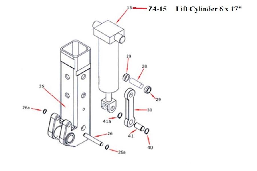 Picture of Zacklift Lift Cylinder 6" x 17"