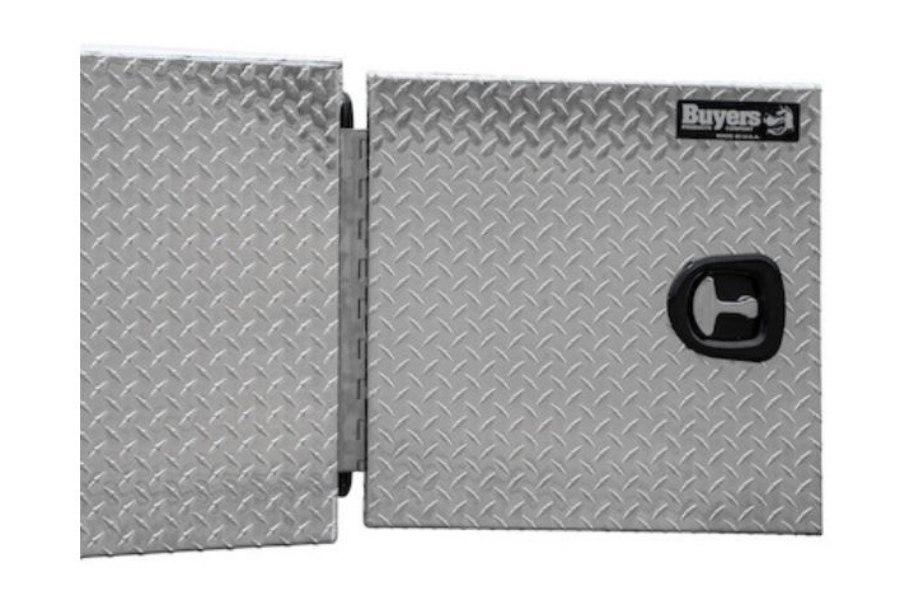 Picture of Buyers Diamond Tread Aluminum Straight Side Tunnel Truck Toolbox W/Shelf
