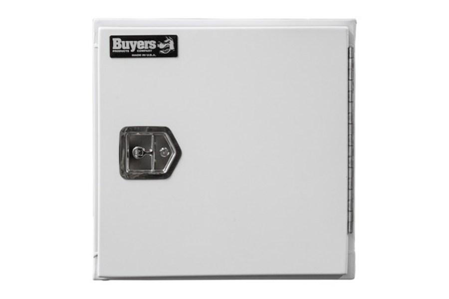 Picture of Buyers White Steel Straight Side Tunnel Truck Toolbox w/Shelf