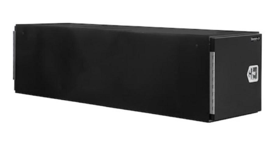 Picture of Buyers Black Steel Straight Side Tunnel Truck Tool Box w/Shelf
