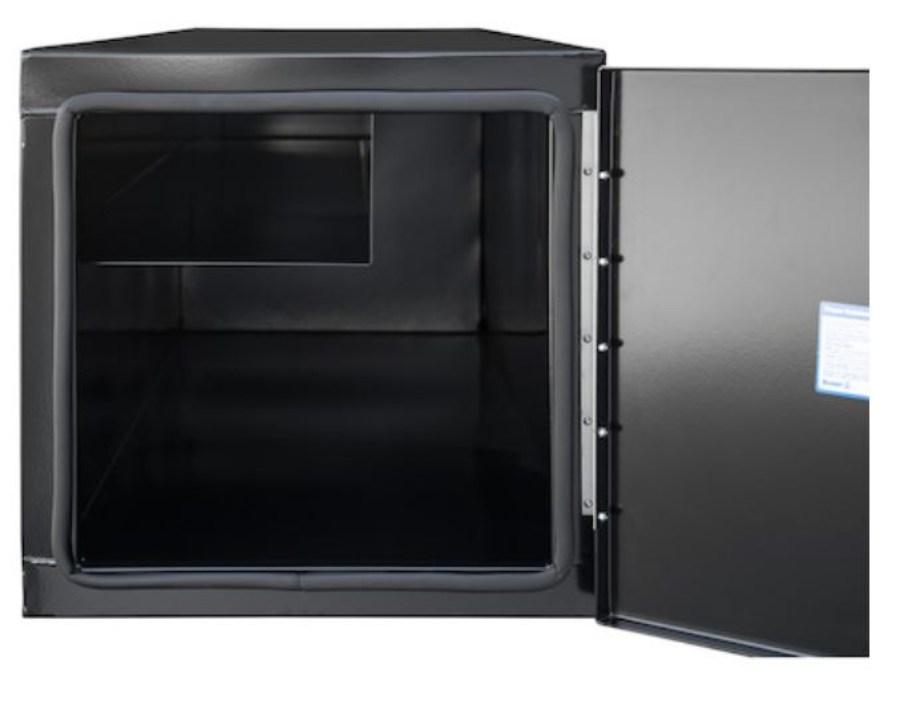 Picture of Buyers Black Steel Straight Side Tunnel Truck Tool Box w/Shelf