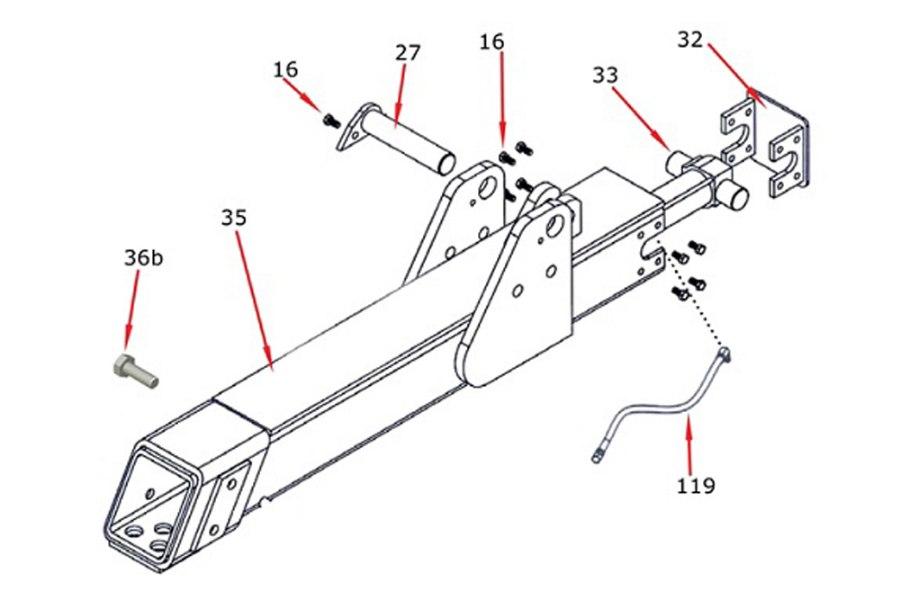 Picture of Zacklift Extend Cylinder 3" x 35"