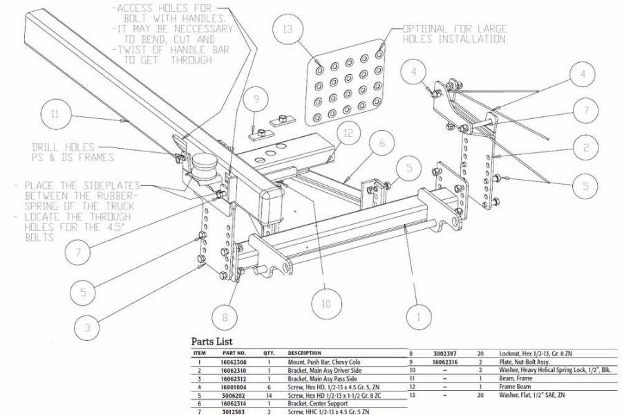 Picture of SnowDogg MD/MDII and VMD/VMDII Series Mount 2004-2013 GM Colorado/Canyon