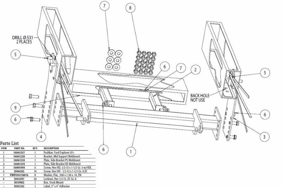 Picture of SnowDogg Mount 2007-2009 Ford Explorer/Sportrac