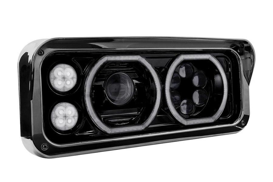 Picture of Trux Rectangular Halo LED Projector Headlight Assembly