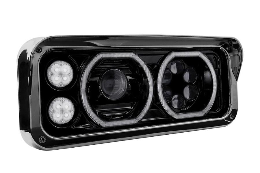 Picture of Trux Rectangular Halo LED Projector Headlight Assembly