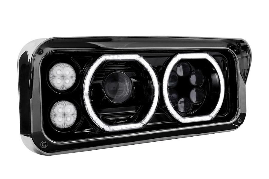 Picture of Trux Rectangular Halo LED Projector Headlight Assembly