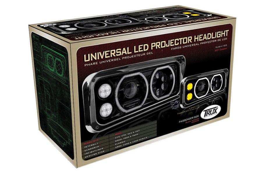 Picture of Trux Rectangular Halo LED Projector Headlight Assembly