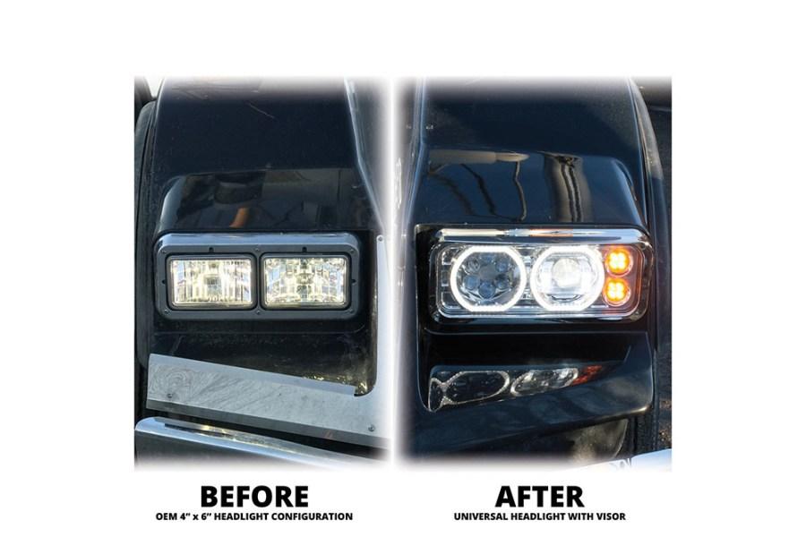 Picture of Trux Rectangular Halo LED Projector Headlight Assembly