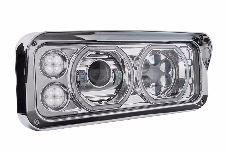 Picture of Trux Rectangular Halo LED Projector Headlight Assembly