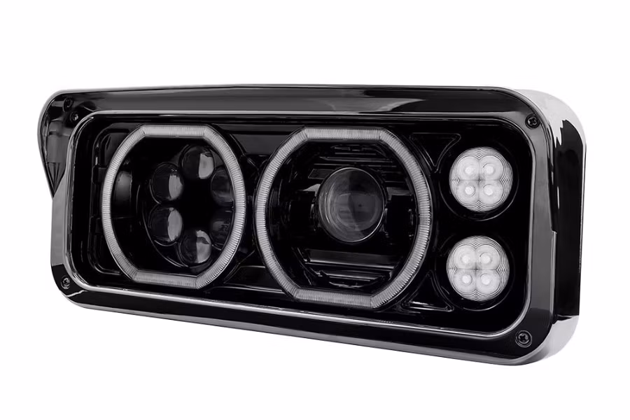 Picture of Trux Rectangular Halo LED Projector Headlight Assembly