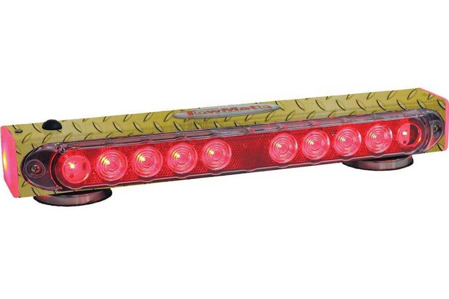 Picture of Towmate Wireless Magnetic LED Combination Warning and Tow Light Strip, Yellow Diamond Plate