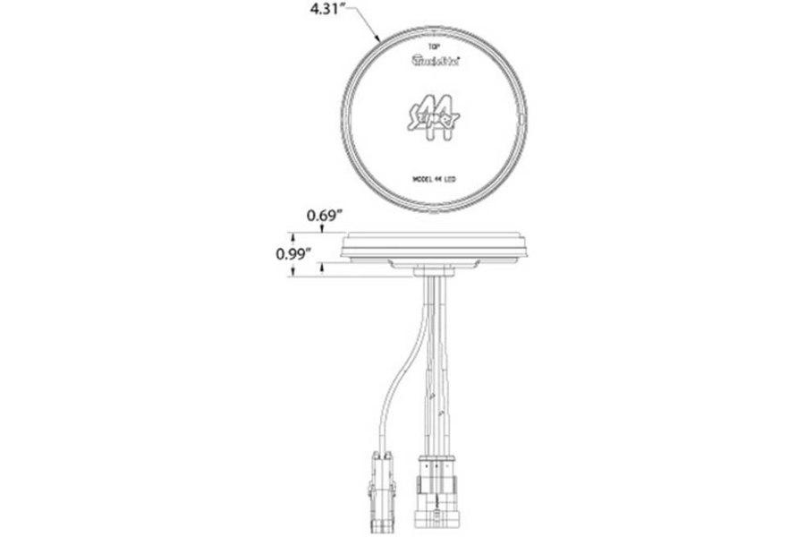 Picture of Truck-Lite Round 6 Diode Super 44 Series Strobe Light