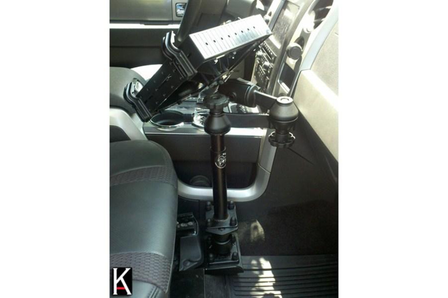 RAM Mounts No-Drill Laptop Mount for '04-14 Ford F-150 + More Perspective View