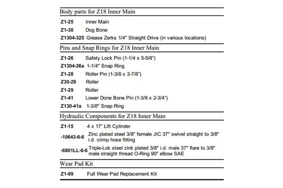 Picture of Zacklift Z18 Inner Main Dog Bone
