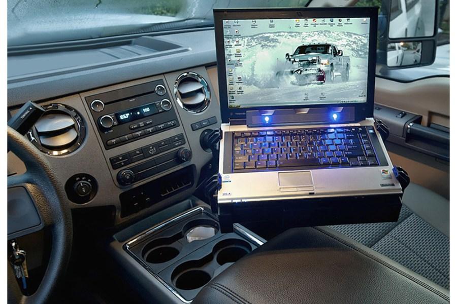 RAM Mounts No-Drill  Laptop Mount for 1999-2016 Ford F-250 - F750 + More Feature Close-up
