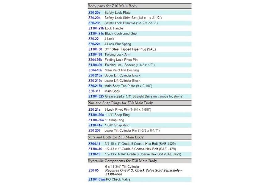 Picture of Zacklift Lower Lift Cylinder Block