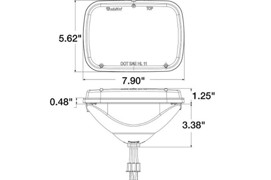 Picture of Truck-Lite Rectangular 2 Diode 5"x7" Complex Reflector Headlight - Heated LensOption
