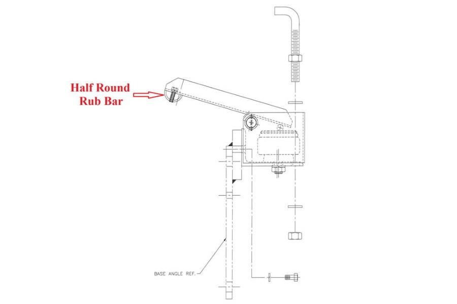 Picture of Miller DP Winch Half Round 13 3/4" Rub Bar