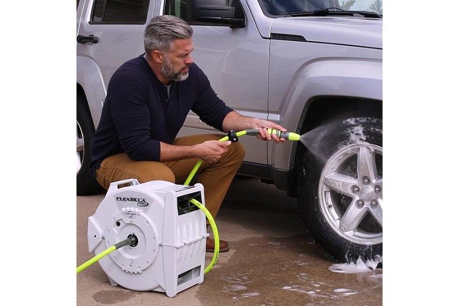Flexzilla Pro Retractable Water Hose Reel with Levelwind