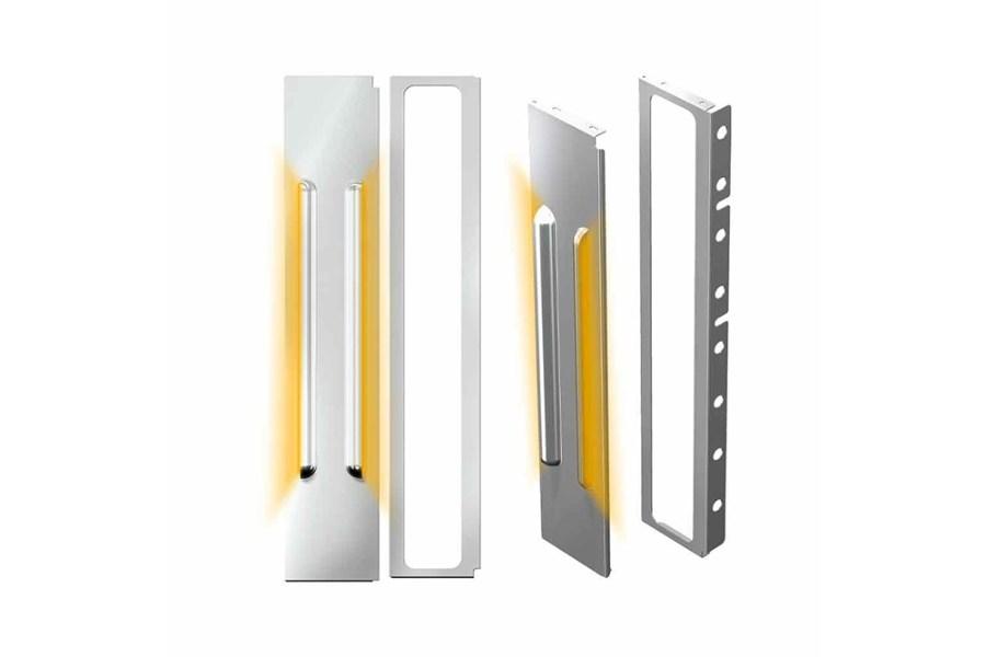 Picture of Trux 15" Multifit Louvered "Glow Trim" Air Cleaner LED Light Bars - Peterbilt