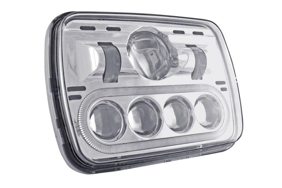 Picture of Trux LED Projection Headlight w/ Auxiliary Halo Oblong - Combonation High/Low
Beam